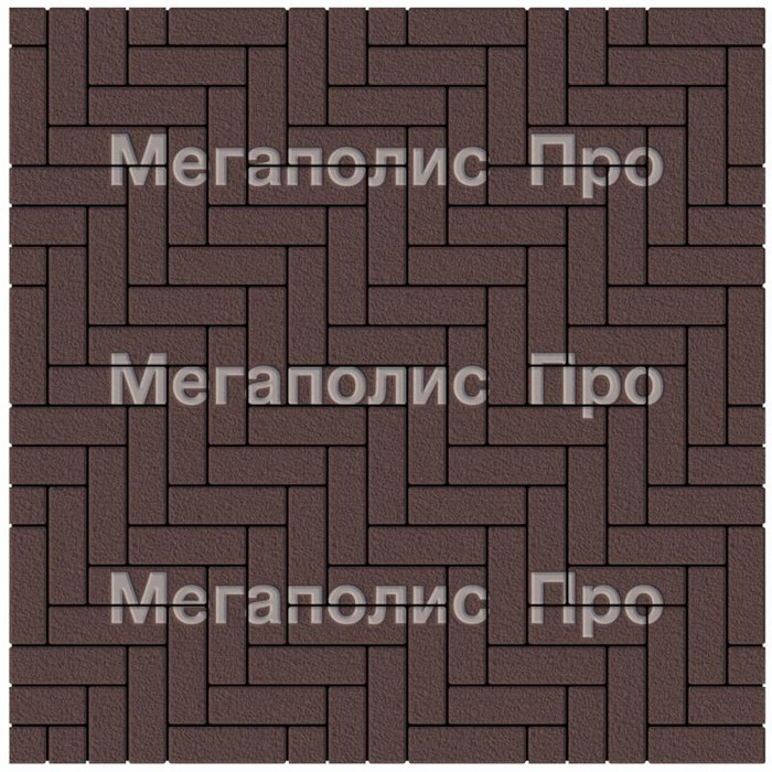 Тротуарная плитка Выбор Паркет Б.4.П.6 Коричневый Гранит