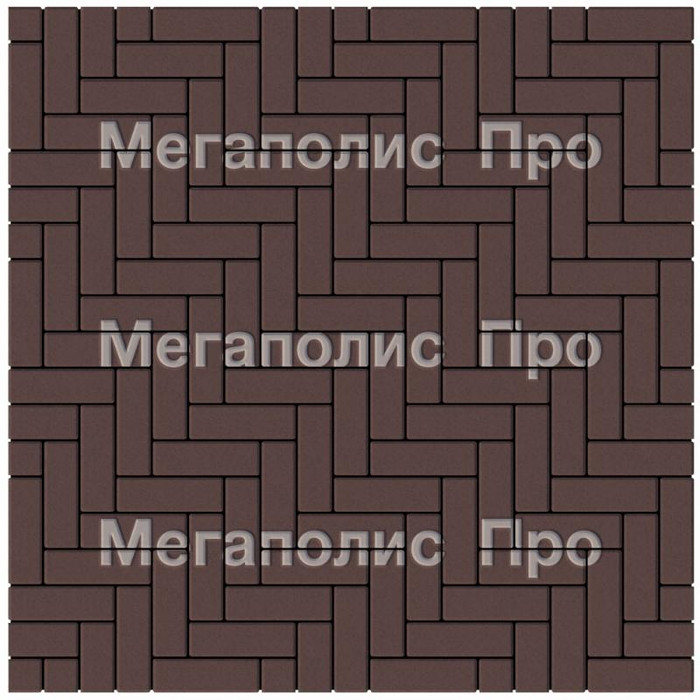 Тротуарная плитка Выбор Паркет Б.4.П.6 Стандарт Коричневый