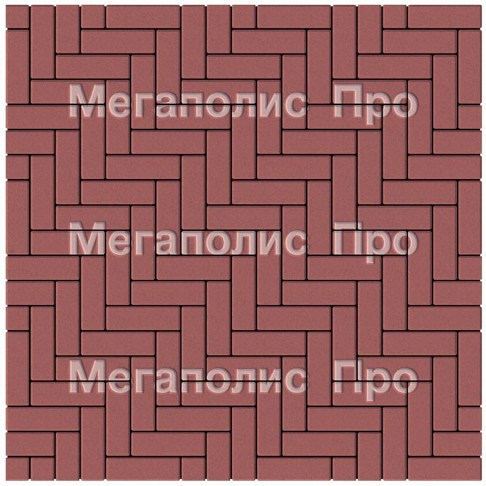 Тротуарная плитка Выбор Паркет Б.4.П.6 Стандарт Красный фото 2