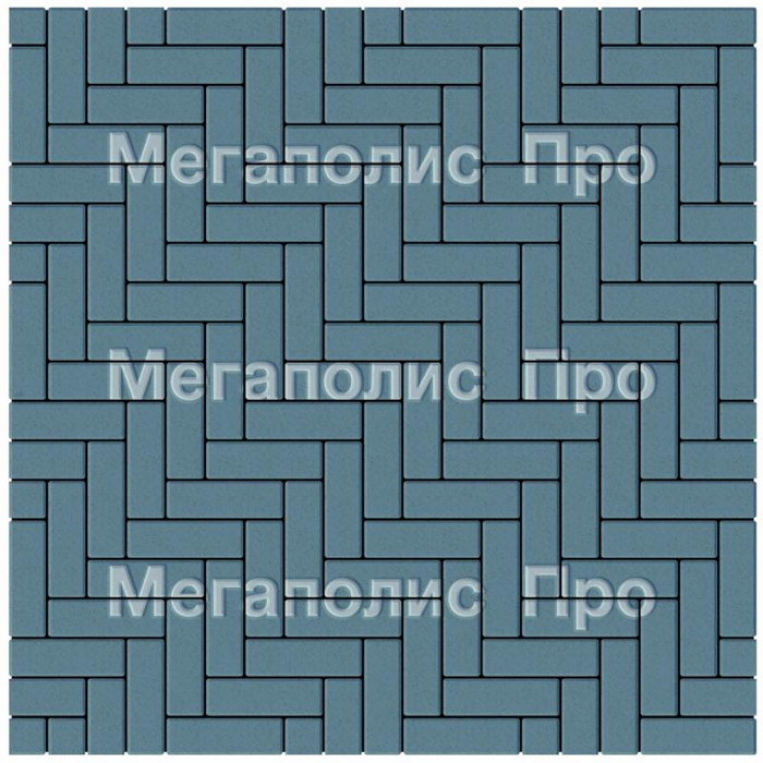 Тротуарная плитка Выбор Паркет Б.4.П.6 Стандарт Синий