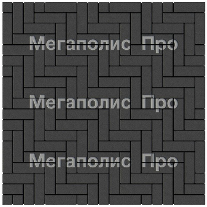 Тротуарная плитка Выбор Паркет Б.4.П.6 Стандарт Черный фото 3