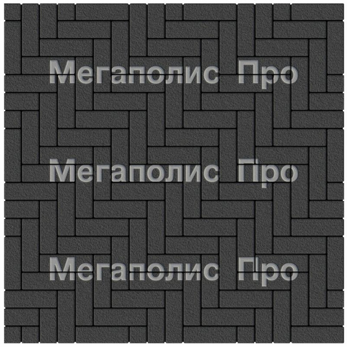 Тротуарная плитка Выбор Паркет Б.4.П.6 Черный Гранит фото 3