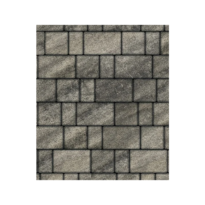 Тротуарная плитка Выбор Старый город Листопад 1Ф.8 80 мм Антрацит