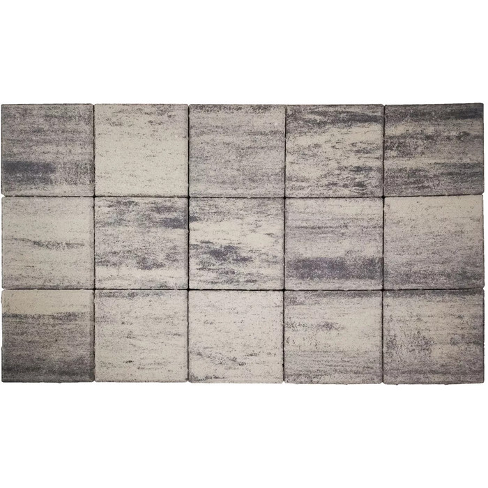 Тротуарная плитка Лидер 40 Квадрат Color Mix 60 мм Коелгинский Мрамор