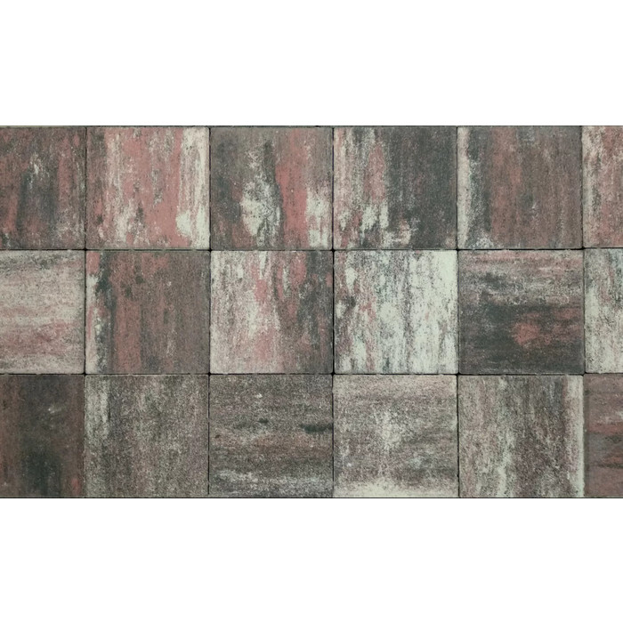 Тротуарная плитка Лидер 40 Квадрат Color Mix 60 мм Родонит
