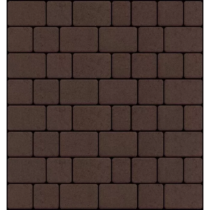 Тротуарная плитка Старый город 60 мм, цвет Шоколад, полный прокрас