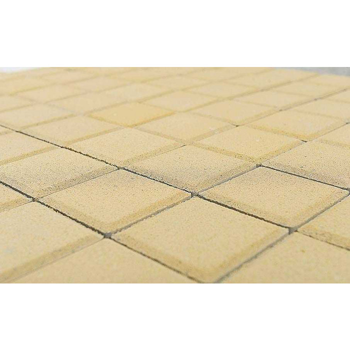 Тротуарная плитка Braer ЛУВР Квадрат 100х100х60 мм Песочный