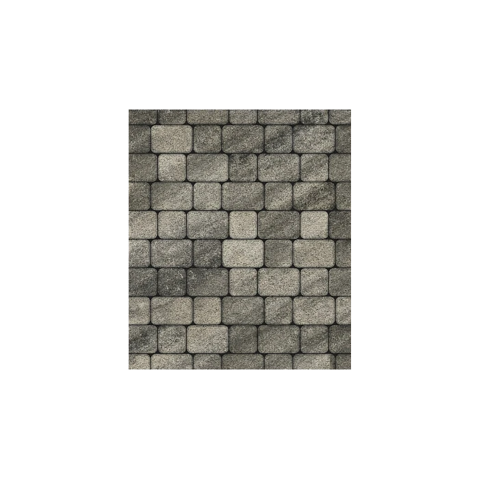 Тротуарная плитка Выбор Классико Листопад А.1.КО.4 Гранит 40 мм Антрацит