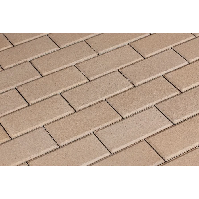 Брусчатка 342 механический завод Прямоугольник 200х100х80 мм Бежевый