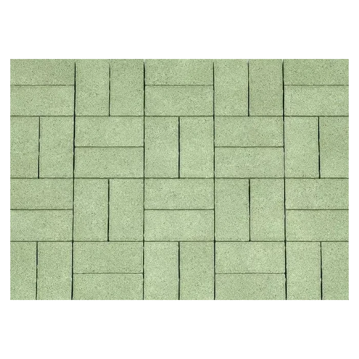Брусчатка Каменный Век Кирпичик 200х100х40 мм. Зеленый
