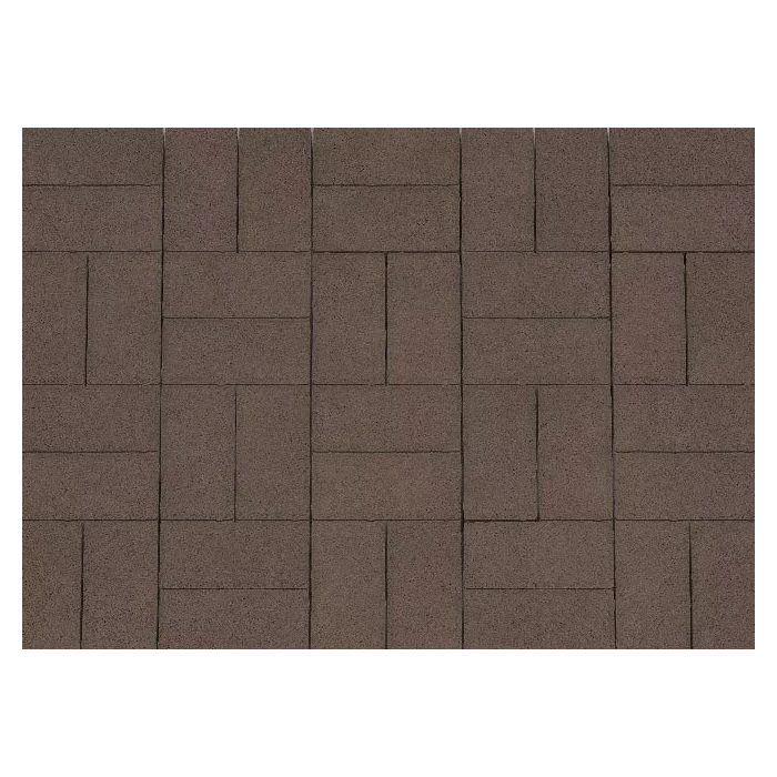 Брусчатка Каменный Век Кирпичик 200х100х40 мм. Темно-коричневый