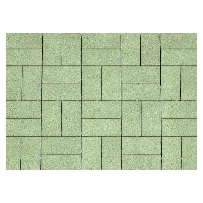 Брусчатка Каменный Век Кирпичик 200х100х60 мм. Зеленый