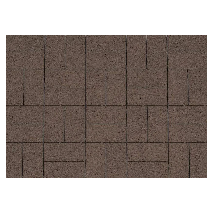 Брусчатка Каменный Век Кирпичик 200х100х60 мм. Темно-коричневый