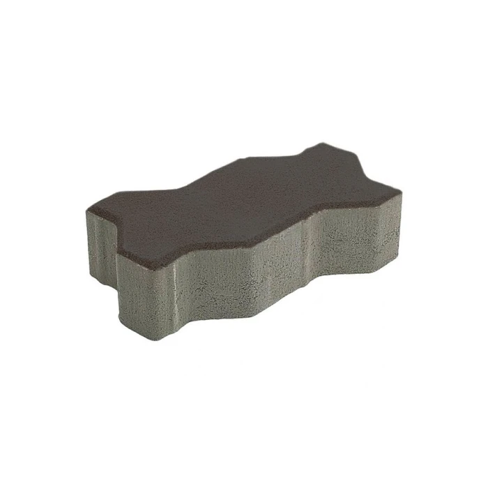 Тротуарная плитка 342 механический завод Волна 240х130х80 мм, черный