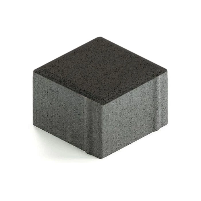 Тротуарная плитка 342 механический завод Квадрат 100х100х80 мм, черный