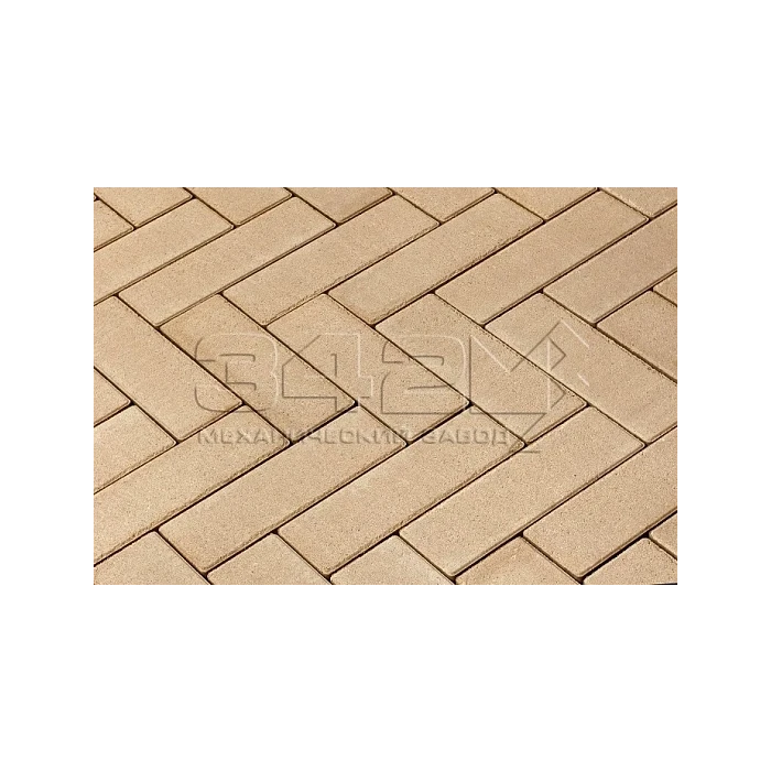 Тротуарная плитка 342 механический завод Паркет 240x80x60мм Бежевый
