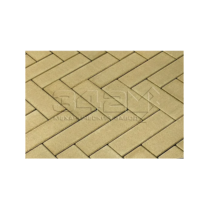 Тротуарная плитка 342 механический завод Паркет 240x80x60мм Оливковый