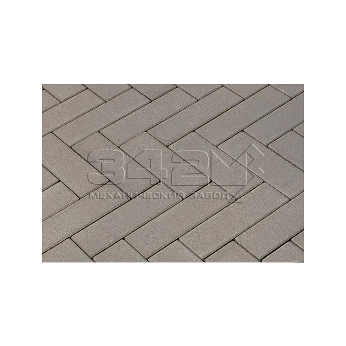 Тротуарная плитка 342 механический завод Паркет 240x80x60мм Серый