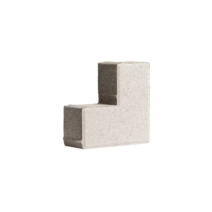 Тротуарная плитка 342 механический завод Уголок 200x200x80мм Белый