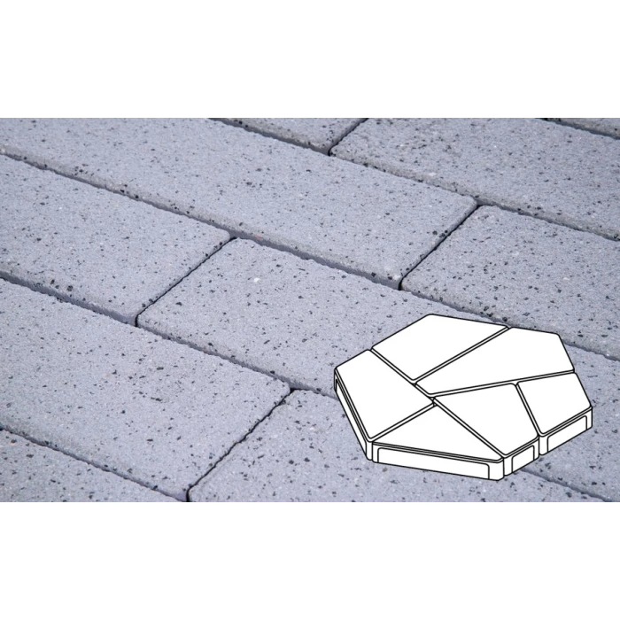 Плита Фабрика Готика Полигональ 80 мм Granite FERRO Цветок Урала