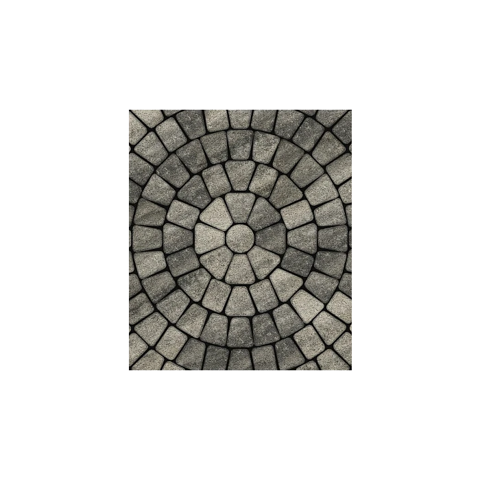 Тротуарная плитка Выбор Классико Листопад Б.1.КО.6 М Гранит 60 мм Антрацит