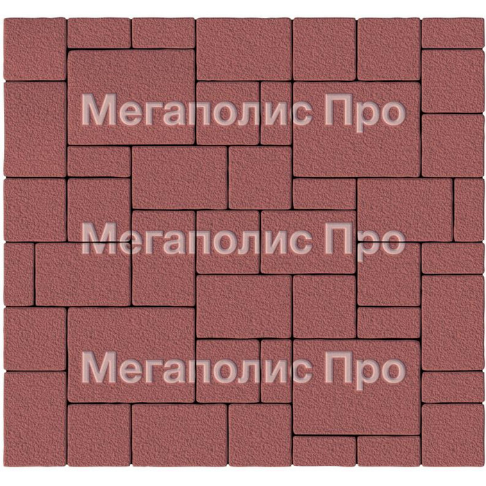 Тротуарная плитка Выбор Мюнхен Б.2. Фсм.6 60 мм гранит Красный фото 3