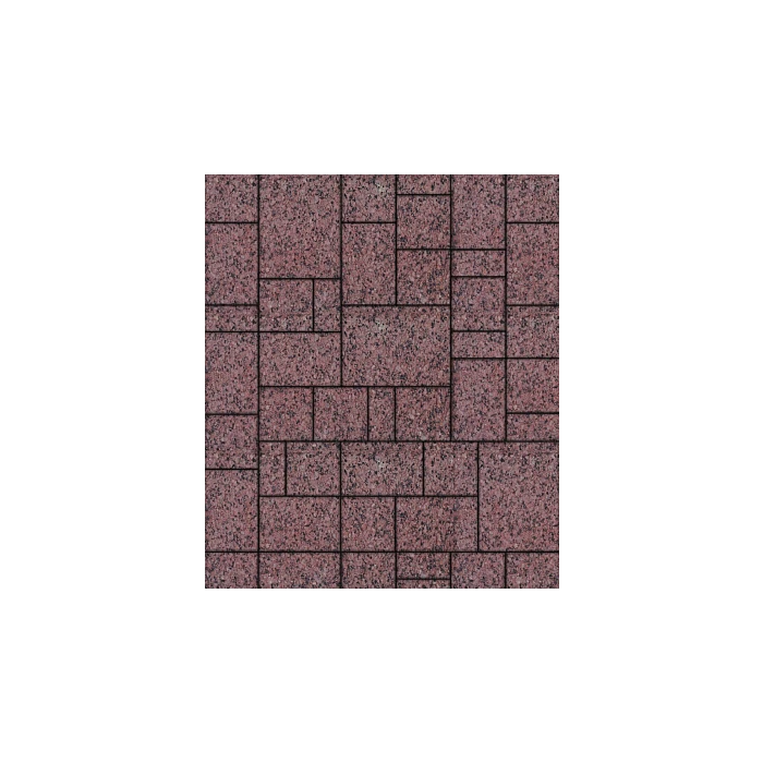 Тротуарная плитка Выбор Мюнхен Б.2. Фсм.6 60 мм гранит Красный с черным