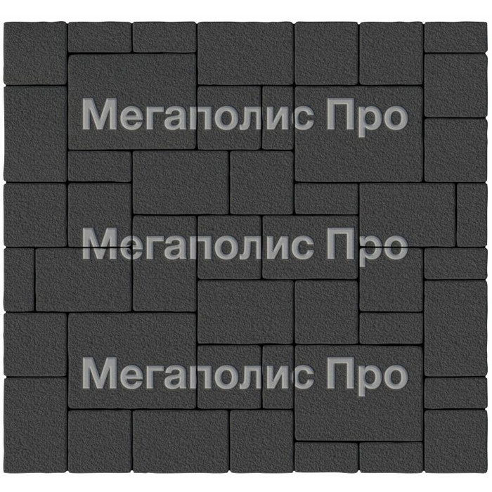 Тротуарная плитка Выбор Мюнхен Б.2. Фсм.6 60 мм гранит Черный фото 2