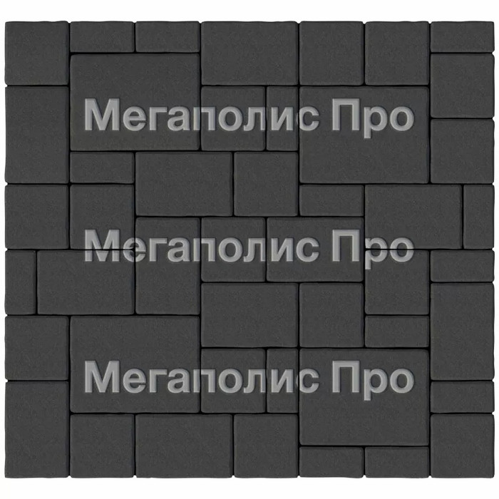 Тротуарная плитка Выбор Мюнхен Б.2. Фсм.6 60 мм Стандарт Черный