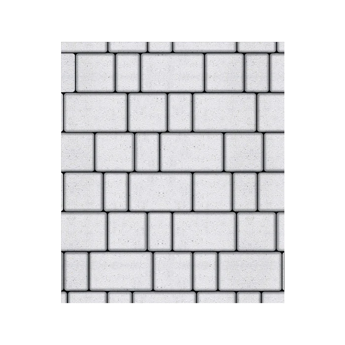 Тротуарная плитка Выбор Старый город 1Ф.6 60 мм. Стоунмикс Белый