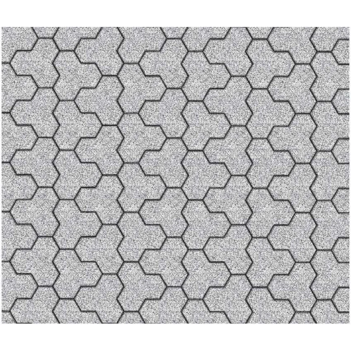 Тротуарная плитка Выбор Трилистник В.7.Ф.10 100 мм Стоунмикс Серый