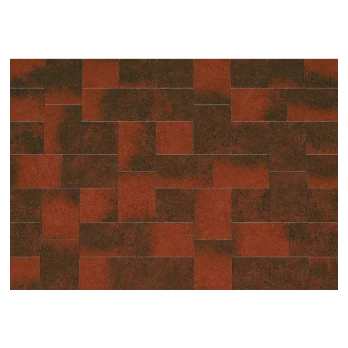 Тротуарная плитка Каменный Век Бельпассо Премио 60 мм. Красно-черный