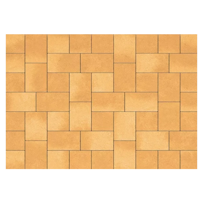 Тротуарная плитка Каменный Век Бельпассо Премио 60 мм. Оранжево-белый