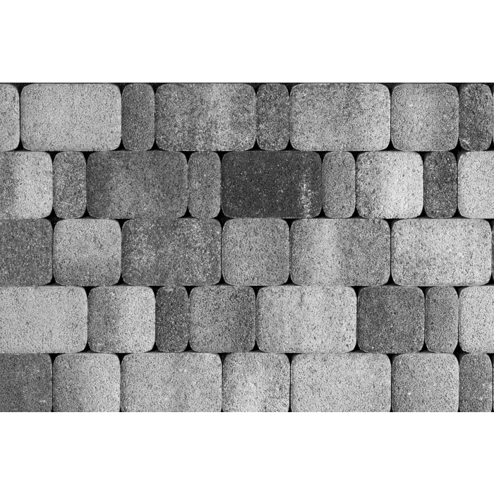 Тротуарная плитка Сиян Классико П17-6 60 мм ColorMix Гранит Сильвер