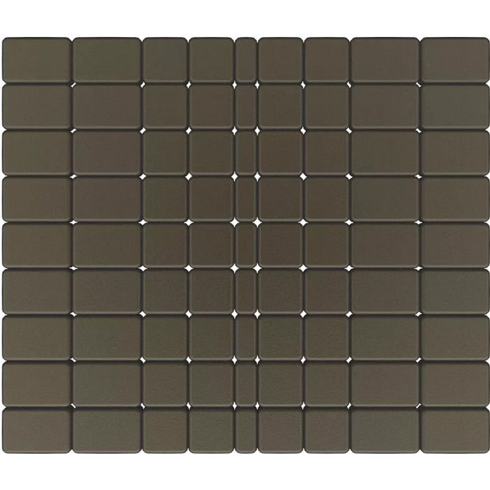 Тротуарная плитка Фабрика Готика Классика 180х120х60, 120х120х60, 120х60х60 мм Темно-коричневый на сером цементе ч/п