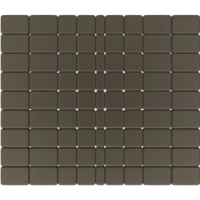 Тротуарная плитка Фабрика Готика Классика 180х120х60, 120х120х60, 120х60х60 мм Темно-коричневый на сером цементе ч/п