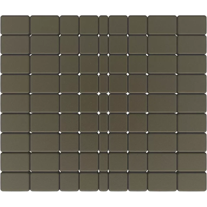 Тротуарная плитка Фабрика Готика Классика 180х120х60, 120х120х60, 120х60х60 мм Темно-серый на сером цементе ч/п