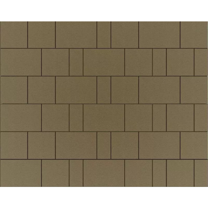 Тротуарная плитка Фабрика Готика Новый Город 240х160х60, 160х160х60, 80х160х60 мм. PROFI Кофейный на белом цементе ч/п