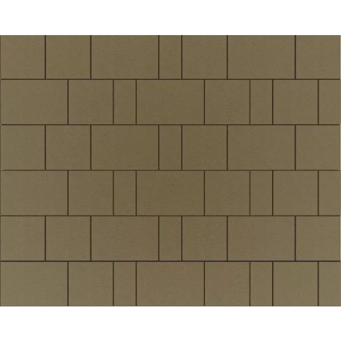 Тротуарная плитка Фабрика Готика Новый Город 240х160х60, 160х160х60, 80х160х60 мм. PROFI Кофейный на белом цементе ч/п