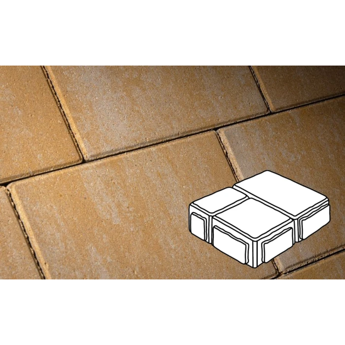 Тротуарная плитка Старый город Arbet 60 мм. Янтарь