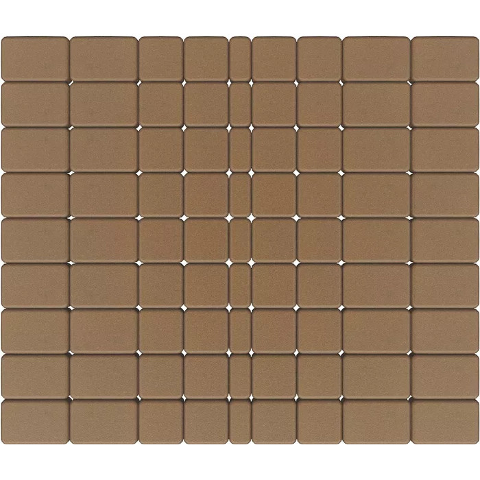 Тротуарная плитка Фабрика Готика Классика 180х120х60, 120х120х60, 120х60х60 мм Бежевый на белом цементе ч/п