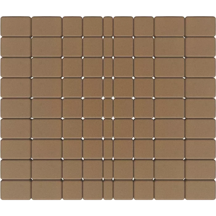 Тротуарная плитка Фабрика Готика Классика 180х120х60, 120х120х60, 120х60х60 мм Бежевый на белом цементе ч/п