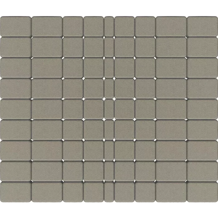 Тротуарная плитка Фабрика Готика Классика 180х120х60, 120х120х60, 120х60х60 мм Белый на белом цементе ч/п