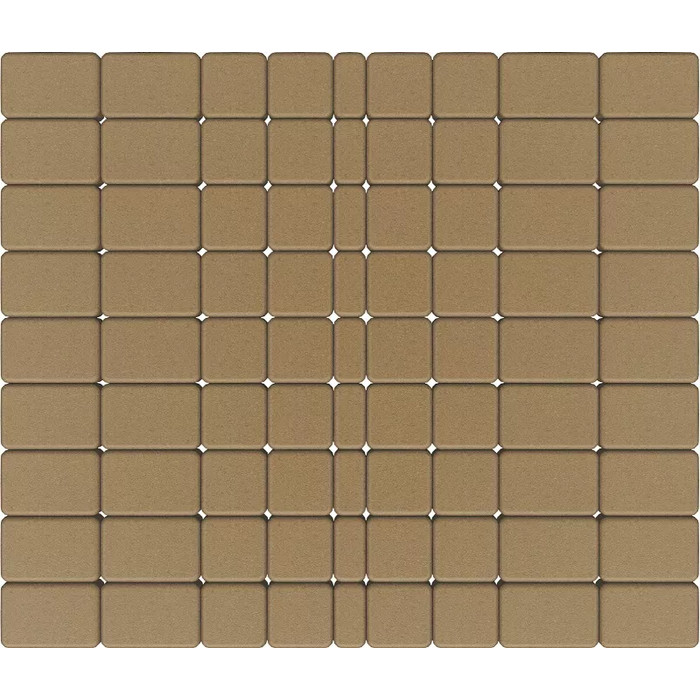 Тротуарная плитка Фабрика Готика Классика 180х120х60, 120х120х60, 120х60х60 мм Желтый на белом цементе ч/п