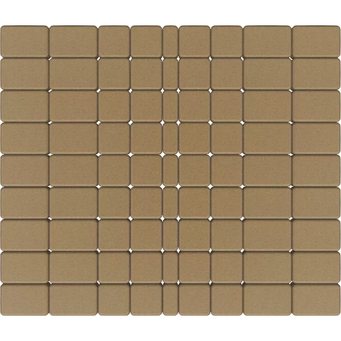 Тротуарная плитка Фабрика Готика Классика 180х120х60, 120х120х60, 120х60х60 мм Желтый на белом цементе ч/п