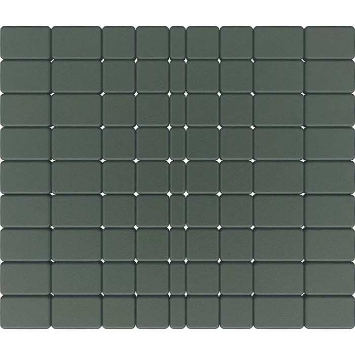 Тротуарная плитка Фабрика Готика Классика 180х120х60, 120х120х60, 120х60х60 мм Зеленый на сером цементе ч/п