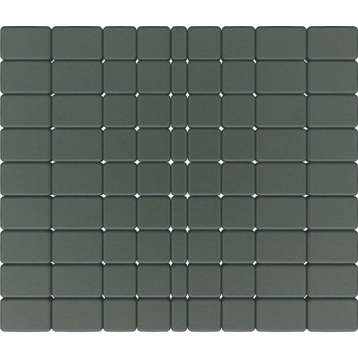 Тротуарная плитка Фабрика Готика Классика 180х120х60, 120х120х60, 120х60х60 мм Зеленый на сером цементе ч/п