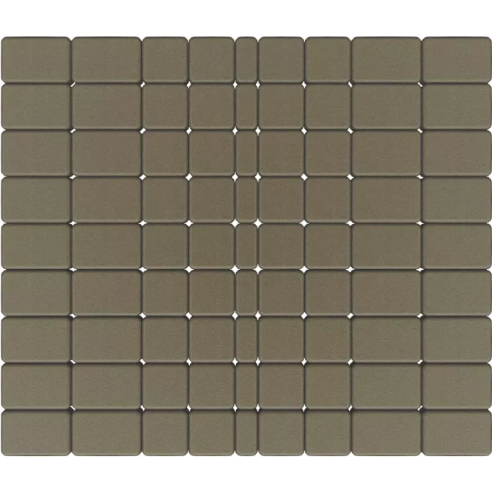 Тротуарная плитка Фабрика Готика Классика 180х120х60, 120х120х60, 120х60х60 мм Кофе на белом цементе ч/п
