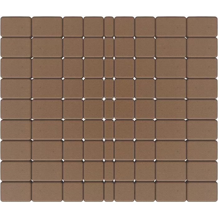 Тротуарная плитка Фабрика Готика Классика 180х120х60, 120х120х60, 120х60х60 мм Оранжевый на белом цементе ч/п