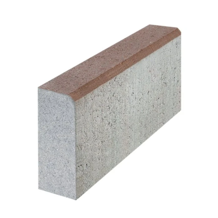 Бордюр тротуарный 342 механический завод 500х200х80 мм, коричневый, верхний прокрас